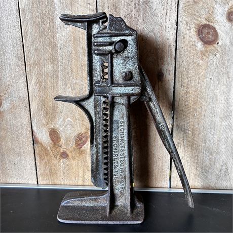 Antique Cast Iron St. Charles Specialty MFG. Automotive Jack The "Bensen"