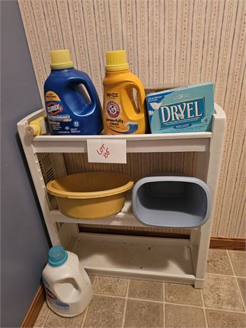 Storage Shelf With Laundry Supplies