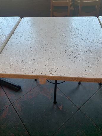 Plastic Terrazzo-style Square Dining Table 36 Inch