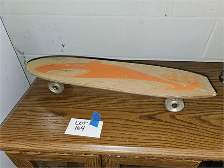 Vintage Wood Shark Nask Skateboard