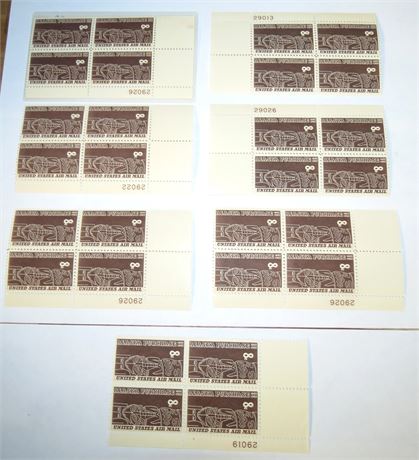 US Air Mail Stamps: 8 Cent Alaska Purchase Centennial