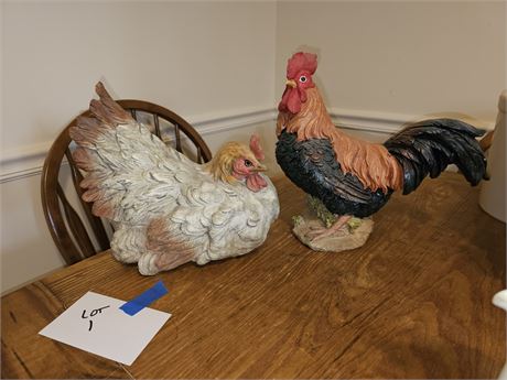 Large Rooster & Chicken Darice Figures