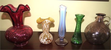 Assorted Glass Vases