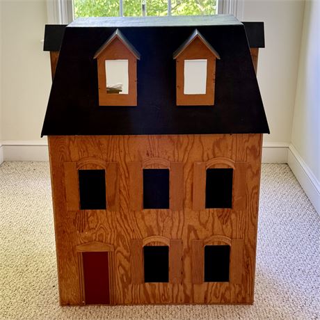 Wonderful Handcrafted Wooden Dollhouse w/ Contents!!!