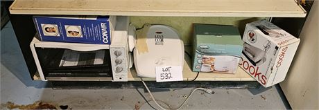 Toaster Oven, Forman Grill, Hot Pot & Mixer
