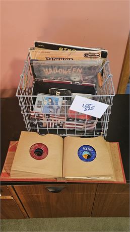 Mixed Music Lot: 45's CD's, Cassettes & Albums, Children's, Elvis & More