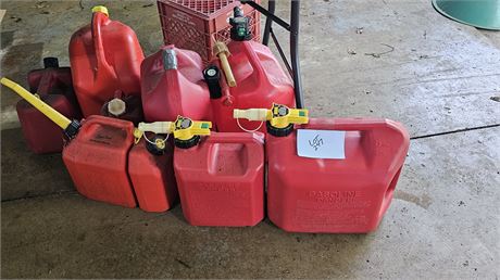 Mixed Gas Can Lot: 1gal-5gal Tanks