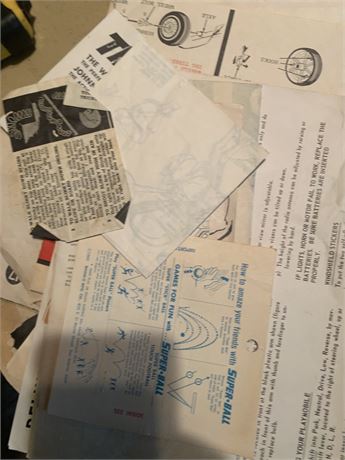 Misc Game Instructions Lot