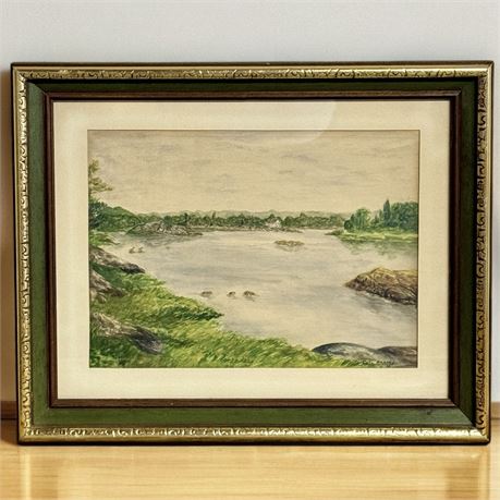 Original Carl Brahce Artwork Signed/Dated 1950 - Beautifully Framed & Matted