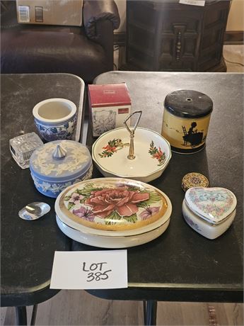 Mixed Trinket Box Lot- Style, Maker & Sizes Vary