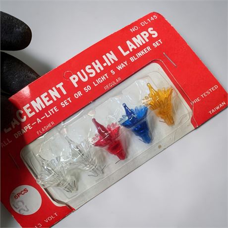 Boemo No. DL145 50-Light 5-Way Twinkling Light Set Replacement Push-In Lamps