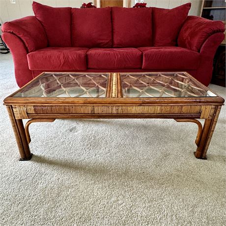 Rattan Coffee Table - 44" x 23"T x 15"