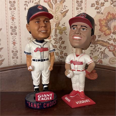 Cleveland Indians Bobbleheads - Peralta and Vizquel