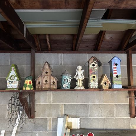 Collection of Mixed Birdhouses and More