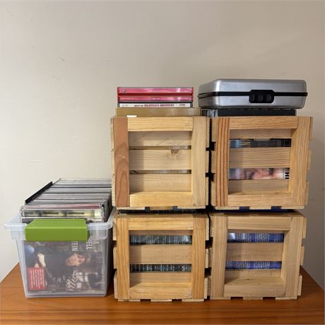 Large CD Collection w/ Storage - Country, Beatles, Classics, Oldies and More