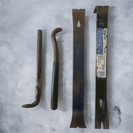 Metal Pry Bar Lot of 4