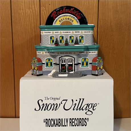 Dept. 56 Snow Village "Rockabilly Records" 1996