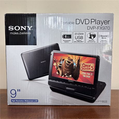 NEW - Sony Portable DVD Player - Model DVP-FX970