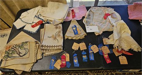 Antique 1927 & 1928 Summit County Fair Ribbons & Hand Made Entries
