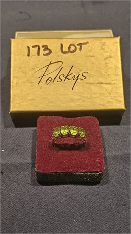 10k Peridot Cocktail Ring Sz 9.5 2.2 dwt