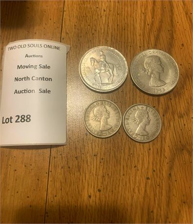British Coin Lot - 1950s (2), 1960s (2)