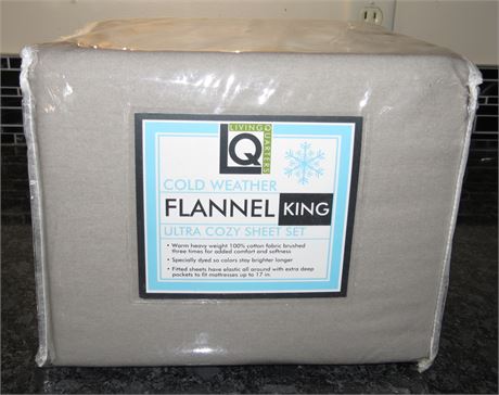 Flannel King Size Sheets Set