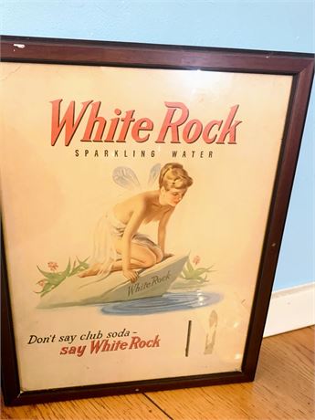Framed Advertisement for White Rock Sparkling Water