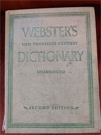 Vintage Websters New 20th Century Dictionary Unabridged-2nd Edition