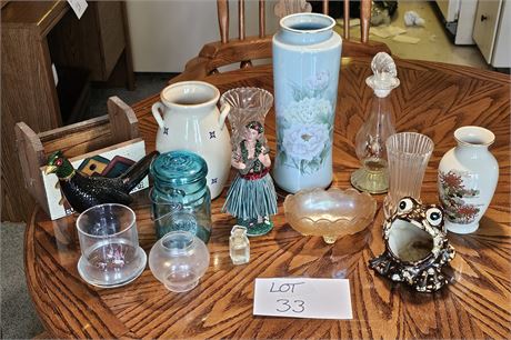 Mixed Home Decor- Jeannette "Louisa" Open Candy, Mount Clemens Pottery Vase