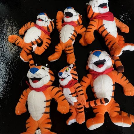 1990s Kelloggs Frosted Flakes Tony the Tiger Plush Toy Lot