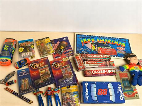 Jeff Gordon NASCAR #24 Collectible Lot: Close Up Toothpaste, Tylenol