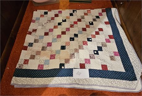 Hand Made Full Size Quilt-For Cutter Only As Is