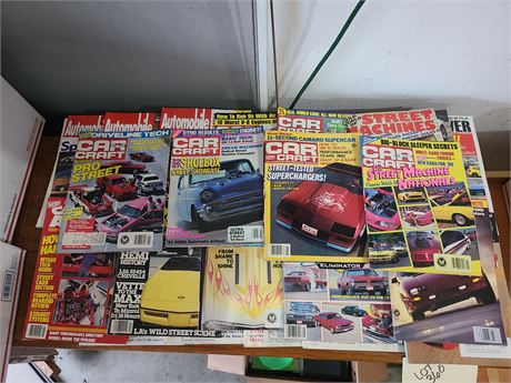 Box of Automobile & Car Craft Magazines