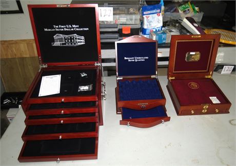 3 Coin Collectors Boxes