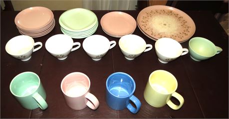 Melmac, Boontonware Resin Dishes, Stoneware mugs, Etc