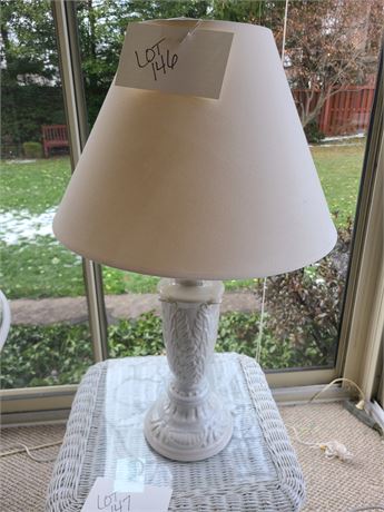 Antique White Ceramic Lamp