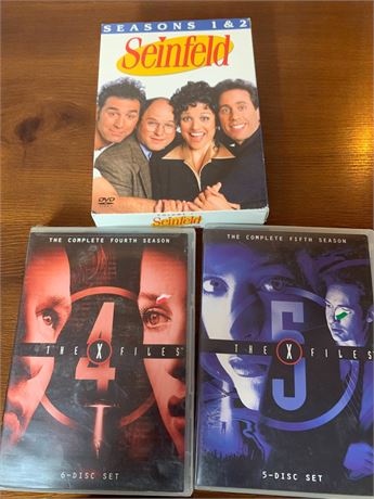 The X Files Seasons 4 & 5 and Seinfeld Seasons 1 & 2 TV Show DVDs