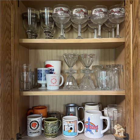Drinkware Cabinet Buyout - Mugs, Glasses, Stemware, Etc