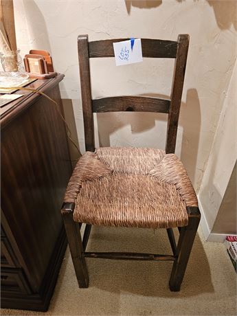 Vintage Wood & Wicker Chair