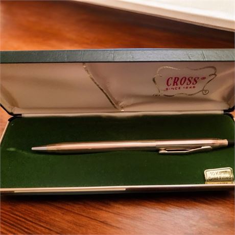 Cross Classic Century 10 Karat Gold Filled Ballpoint Pen W/Box