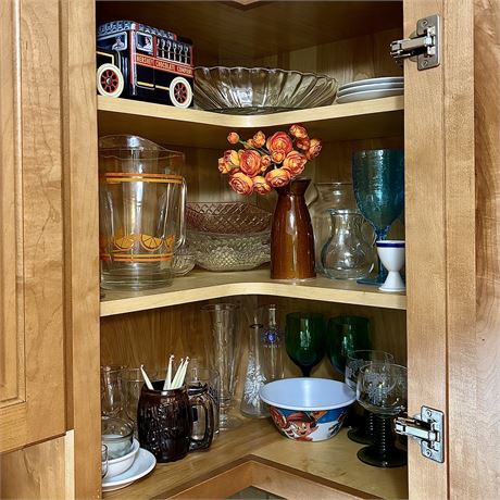 Corner Cupboard Cleanout! - All the Good Stuff! Mixed Kitchen Items