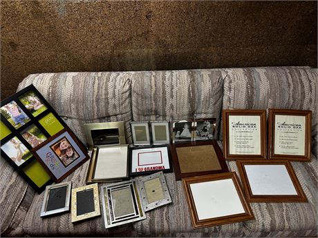 Lot of Mixed Photo Frames