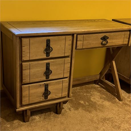 Vintage Solid Wood Desk (Some Contents)