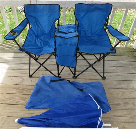 Double Camp Chair, Beach Umbrella