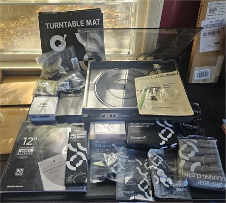 Optonica Model RP-4705 Turntable & Hudson Stereo Supplies, Mats, Sleeves,