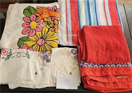 Vintage 1970's Bath Towels & More