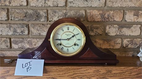 Wood Strausbourg 31 Day Chime Mantle Clock with Key