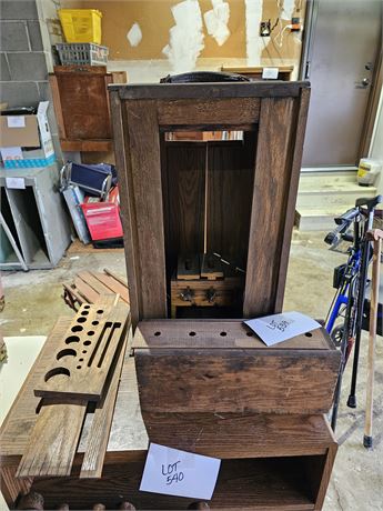 Antique Wood Fisher Scientific Company Box & Pieces