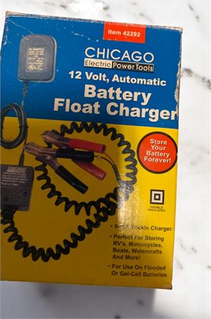 Chicago Tools 12V Automatic Float Battery Charger In Original Box