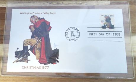 First Day Of Issue "Washington Praying At Valley Forge" 13 Cent Postcard